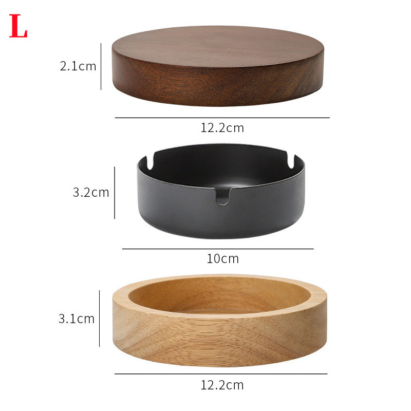 Nordischer Holzaschenbecher Aschenbecher aus Massivholz mit Deckel Heller Büroaschenbecher - GYLDNE GRÆNSE Gourmet Online Shop