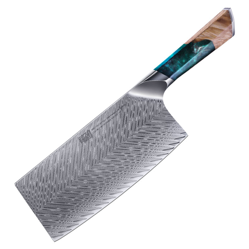 Damast Scharfes Küchenmesser Haushalt Schneidemesser Chinesisches Kochmesser - GYLDNE GRÆNSE Gourmet Online Shop