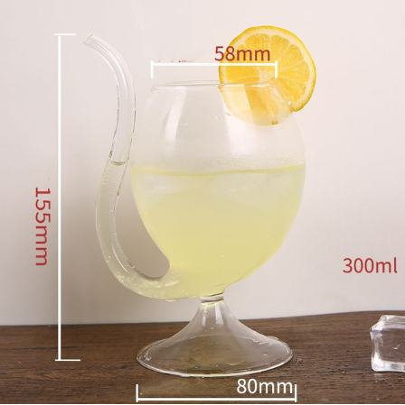 Wein Whiskey Glas Hitzebeständiges Glas Saugen Saft Milchtasse Tee Weintasse mit Trinkschlauch Strohhalm - GYLDNE GRÆNSE Gourmet Online Shop