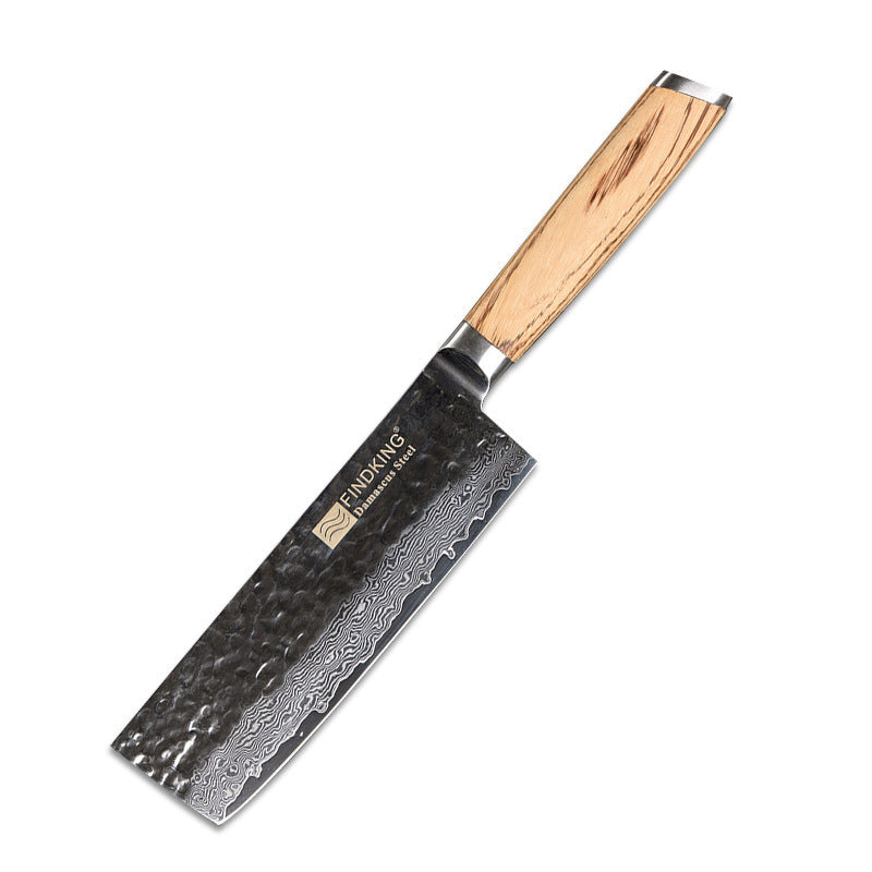 Damast 4 Stück Messer Hammer Muster Kochmesser Massivholz Schneidemesser Haushalt Küchenmesser Fleisch Hackbeil - GYLDNE GRÆNSE Gourmet Online Shop