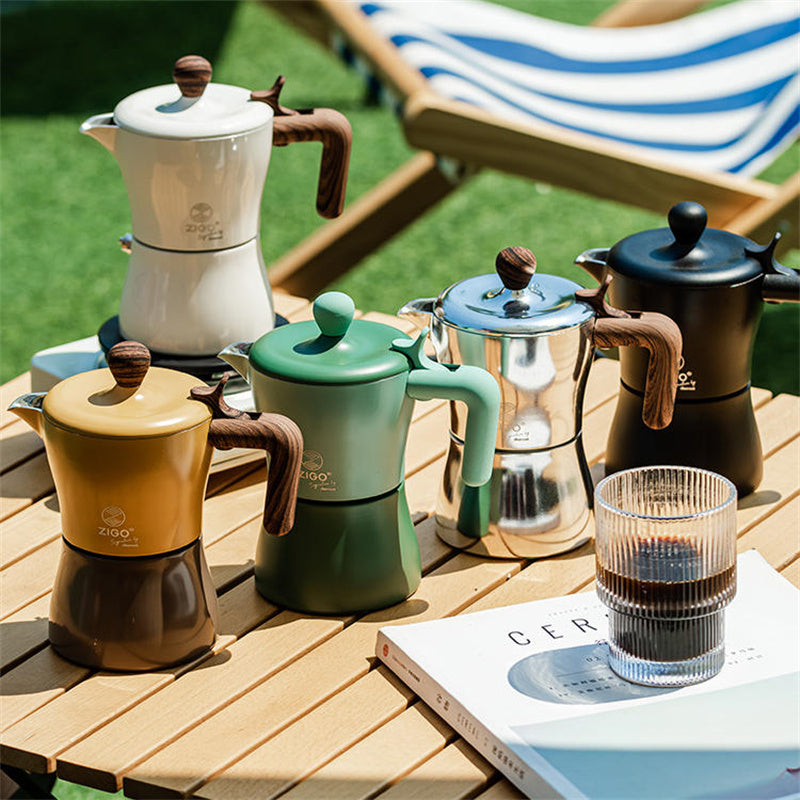 Moka Pot Espresso Brewing Coffee Pot Kaffeekanne - GYLDNE GRÆNSE Gourmet Online Shop