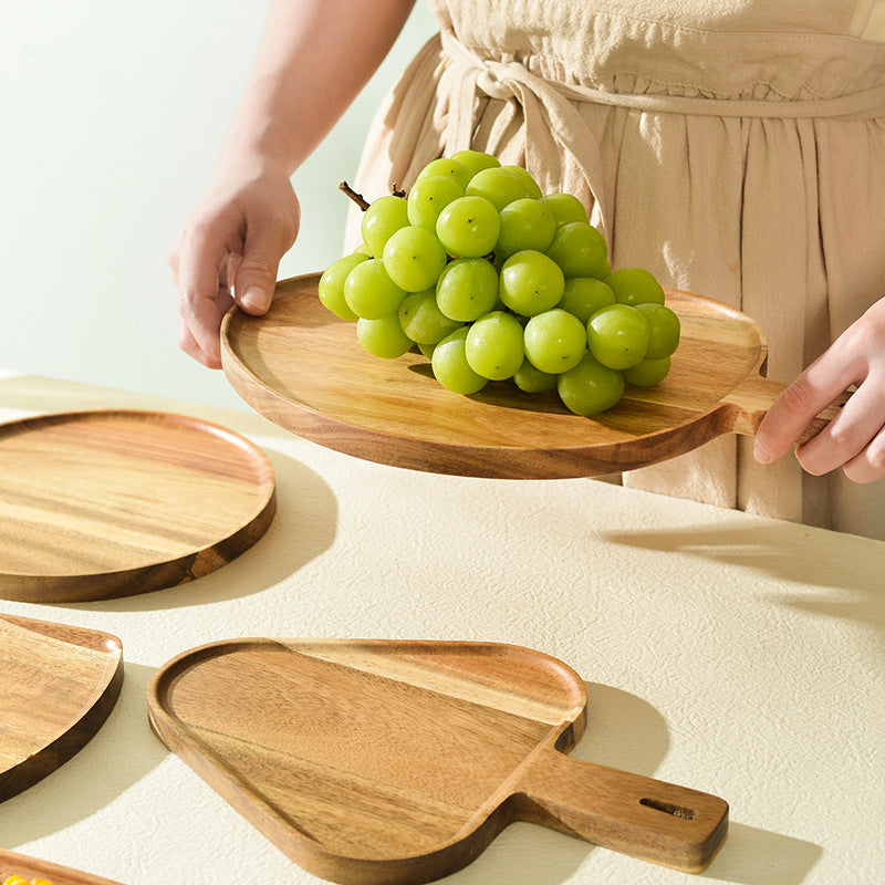 Akazienholz Pizzateller Küche Geschirr Holz Steak Sushi Barbecue Brottablett Geschirr Westliche Gerichte - GYLDNE GRÆNSE Gourmet Online Shop