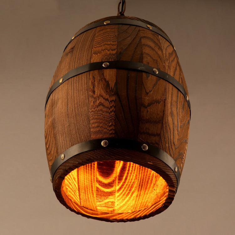 Weinfass Lampe Holz Holzfass Deckenleuchte Vintage - GYLDNE GRÆNSE Gourmet Online Shop