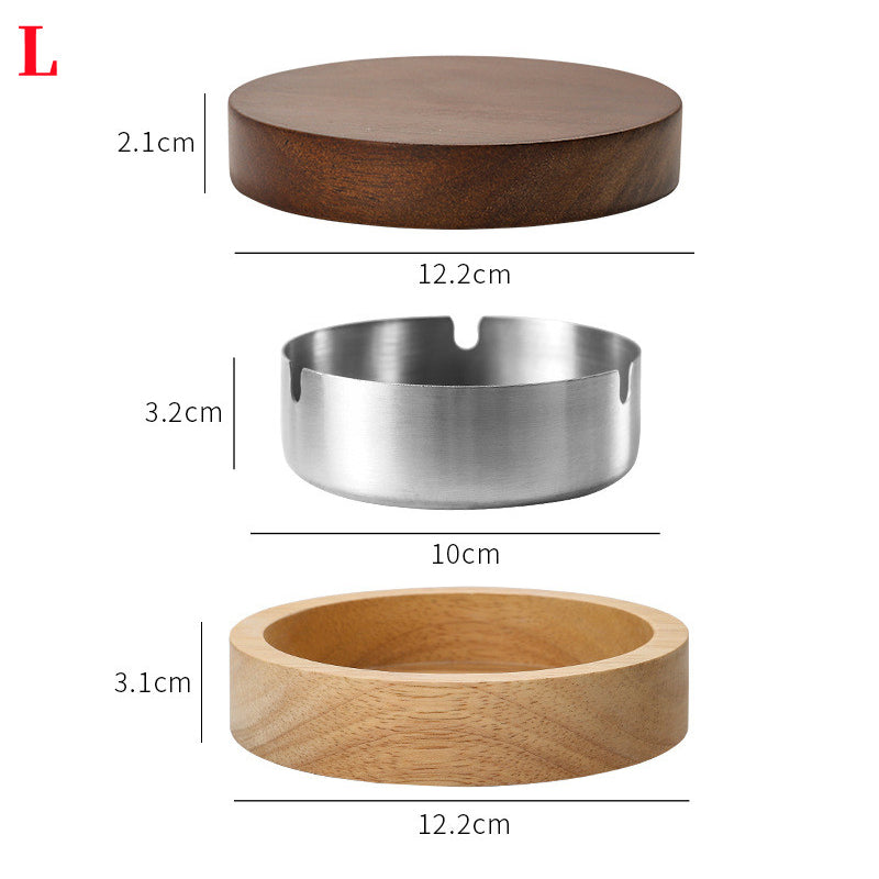 Nordischer Holzaschenbecher Aschenbecher aus Massivholz mit Deckel Heller Büroaschenbecher - GYLDNE GRÆNSE Gourmet Online Shop