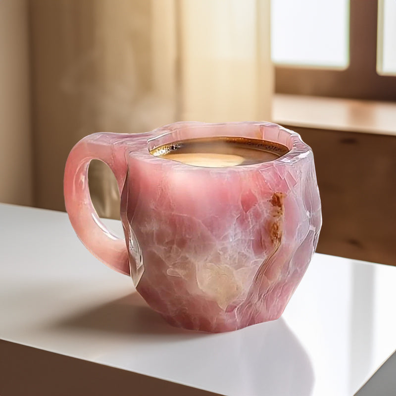 Heilung & spirituelle Gaben: Neuer mehrfarbiger Becher aus natürlichem Mineralkristall. Bunte Kristall-Weihnachtstasse für Kaffee, perfekt für das Festival. - GYLDNE GRÆNSE Gourmet Online Shop