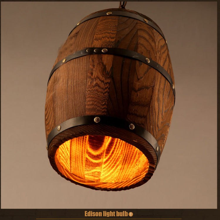 Weinfass Lampe Holz Holzfass Deckenleuchte Vintage - GYLDNE GRÆNSE Gourmet Online Shop