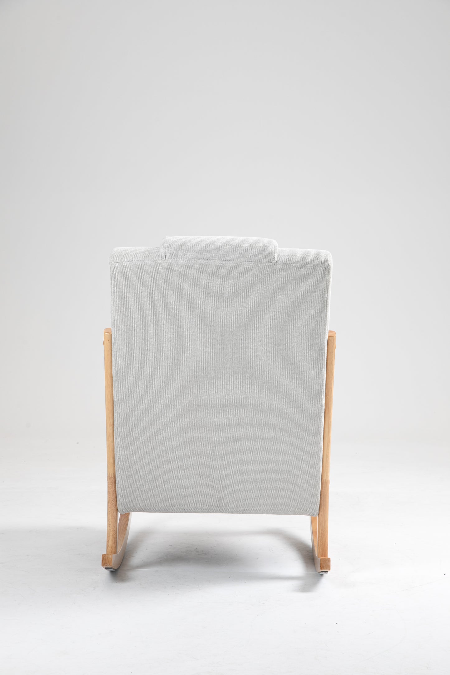 Schaukelstuhl gepolsterter Stoffschaukelsessel Indoor mit hoher Rückenlehne, Gleiterstühlen und Lendenkissen für das Wohnzimmer - GYLDNE GRÆNSE Gourmet Online Shop