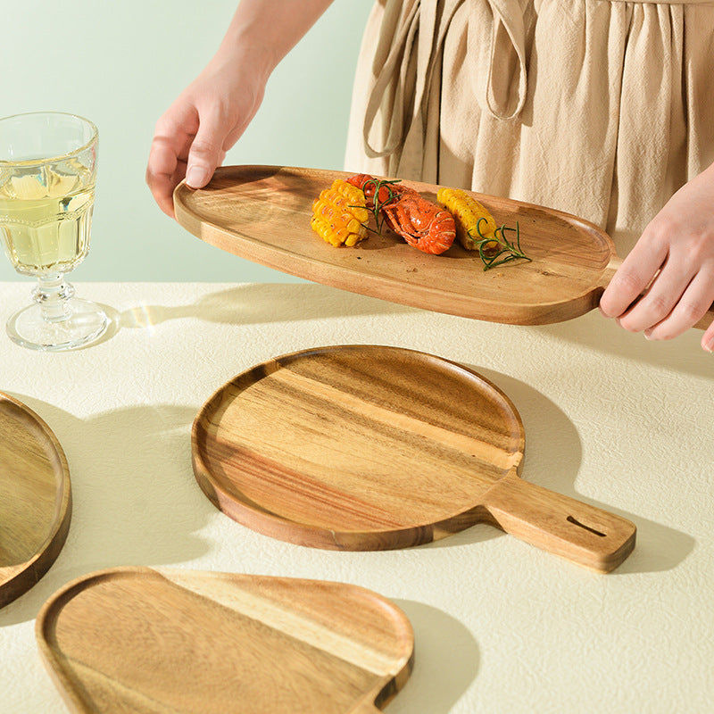 Akazienholz Pizzateller Küche Geschirr Holz Steak Sushi Barbecue Brottablett Geschirr Westliche Gerichte - GYLDNE GRÆNSE Gourmet Online Shop