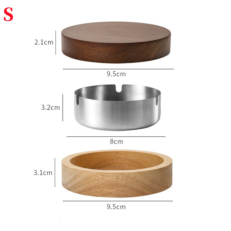 Nordischer Holzaschenbecher Aschenbecher aus Massivholz mit Deckel Heller Büroaschenbecher - GYLDNE GRÆNSE Gourmet Online Shop