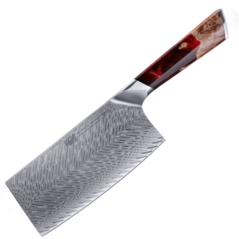 Damast Scharfes Küchenmesser Haushalt Schneidemesser Chinesisches Kochmesser - GYLDNE GRÆNSE Gourmet Online Shop