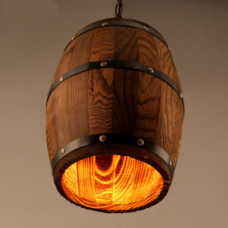 Weinfass Lampe Holz Holzfass Deckenleuchte Vintage - GYLDNE GRÆNSE Gourmet Online Shop