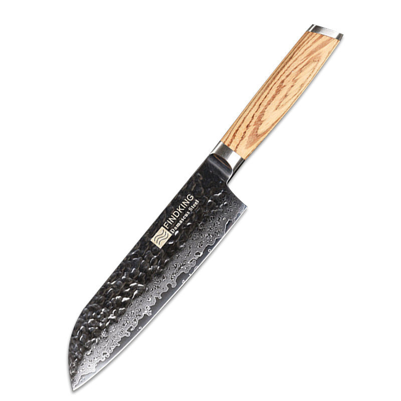 Damast 4 Stück Messer Hammer Muster Kochmesser Massivholz Schneidemesser Haushalt Küchenmesser Fleisch Hackbeil - GYLDNE GRÆNSE Gourmet Online Shop