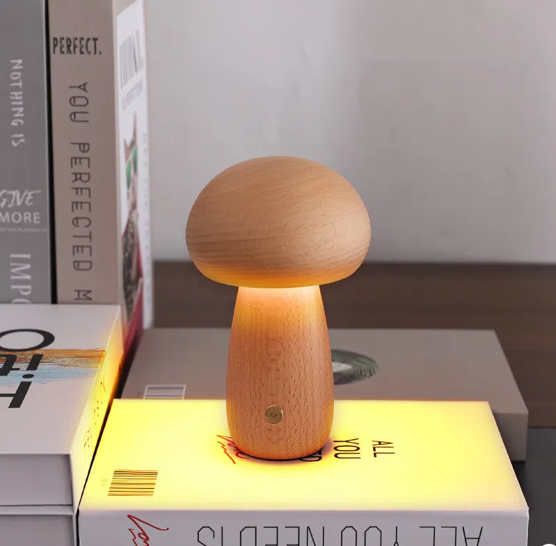 Pilzlampe, LED-Lade-Nachtlicht, kreative Schreibtischlampe, minimalistischer Touch-Schalter im Schlafzimmer, Umgebungslicht, Geschenk - GYLDNE GRÆNSE Gourmet Online Shop