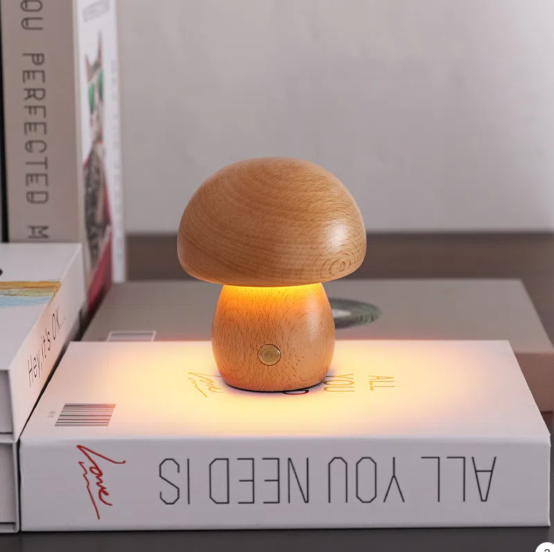 Pilzlampe, LED-Lade-Nachtlicht, kreative Schreibtischlampe, minimalistischer Touch-Schalter im Schlafzimmer, Umgebungslicht, Geschenk - GYLDNE GRÆNSE Gourmet Online Shop