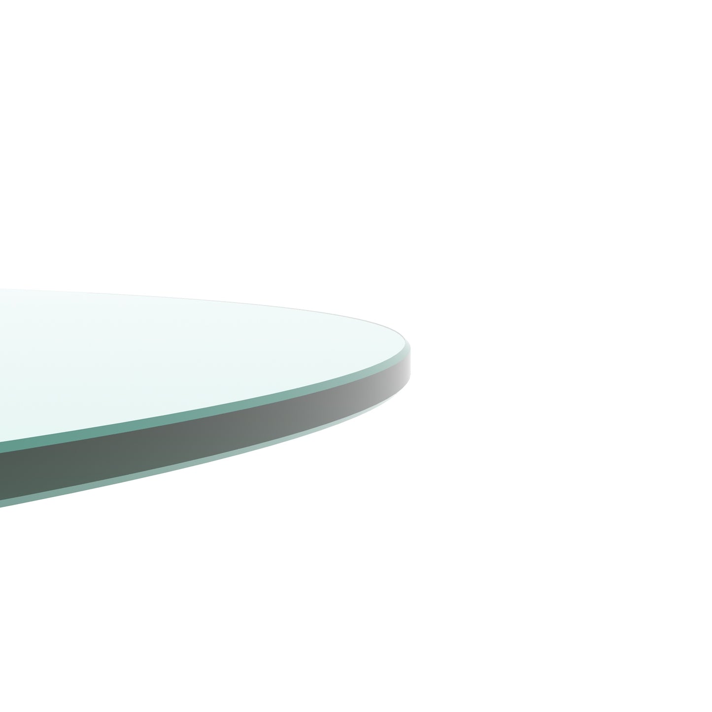 36" Zoll runde Tischplatte aus gehärtetem Glas Klarglas 1/4" Zoll dicke, flache polierte Kante - GYLDNE GRÆNSE Gourmet Online Shop