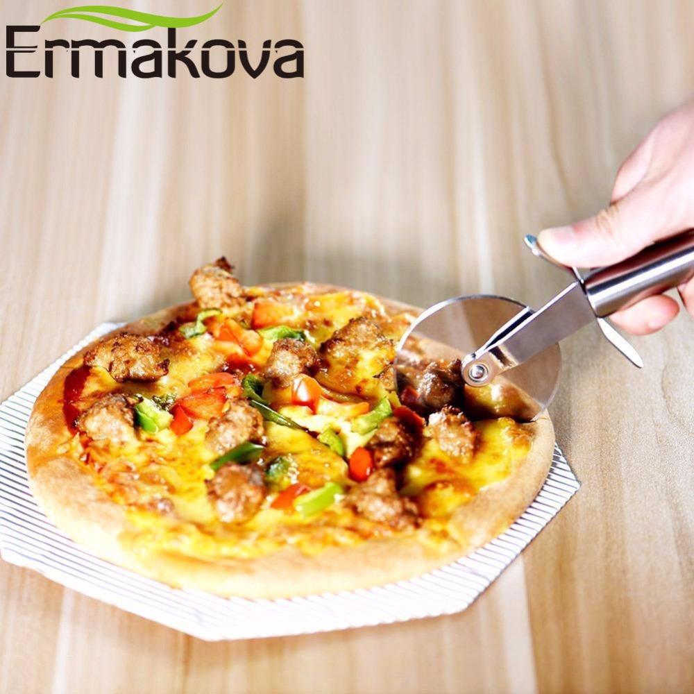 Pizzaschneider Edelstahl Pizzamesser Kuchen Brotkuchen Rundmesser Cutter Pizza Werkzeug - GYLDNE GRÆNSE Gourmet Online Shop