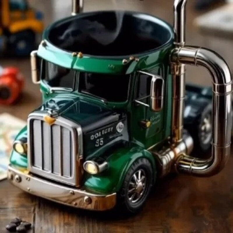 1PC Kreativer 11oz Kaffeebecher im Truck-Design. Ideal als Sattelschlepper-Kaffeetasse oder Desktop-Ornament für die Heimküche. - GYLDNE GRÆNSE Gourmet Online Shop
