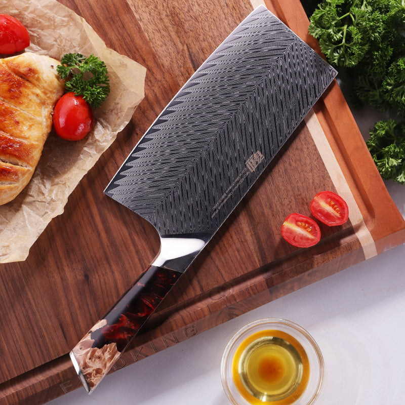 Damast Scharfes Küchenmesser Haushalt Schneidemesser Chinesisches Kochmesser - GYLDNE GRÆNSE Gourmet Online Shop