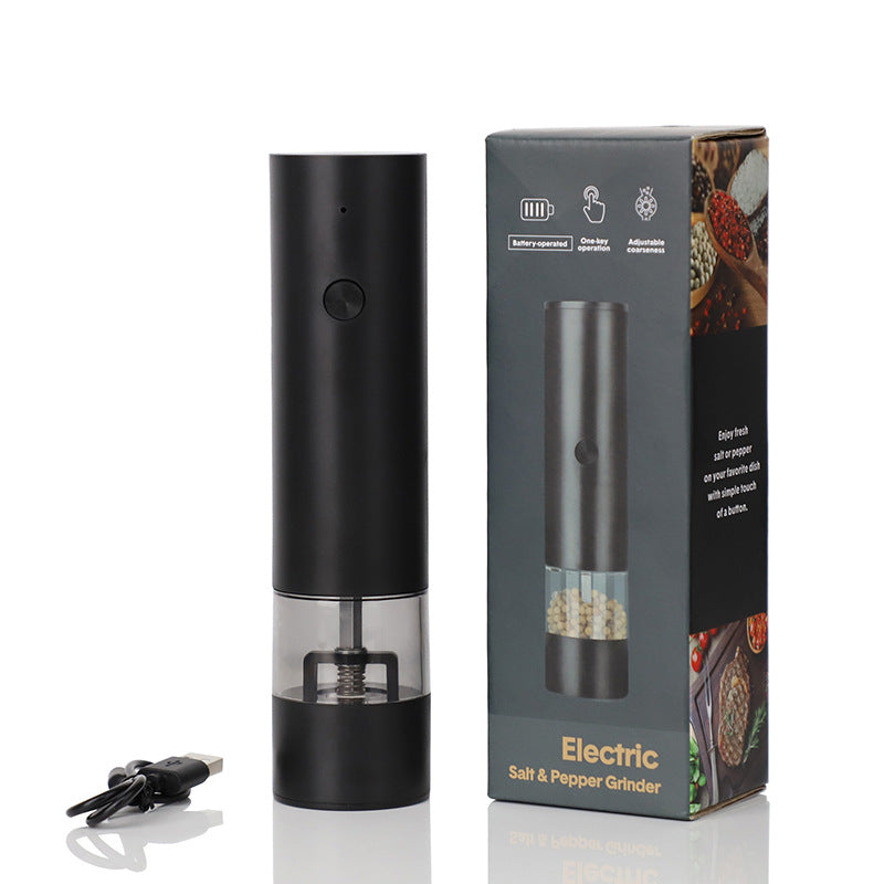 Elektrische Pfeffer- und Meersalzmühle mit USB-Aufladung mit Basis und doppelter Unterstützung für einfaches Aufladen und Verwenden - GYLDNE GRÆNSE Gourmet Online Shop