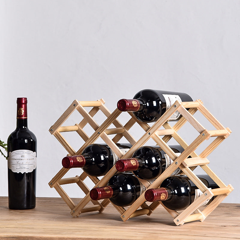 Rotweinregal Massivholz Haushalt klein modern einfach Rotweinschrank Vitrine Regal Rotweinregal - GYLDNE GRÆNSE Gourmet Online Shop