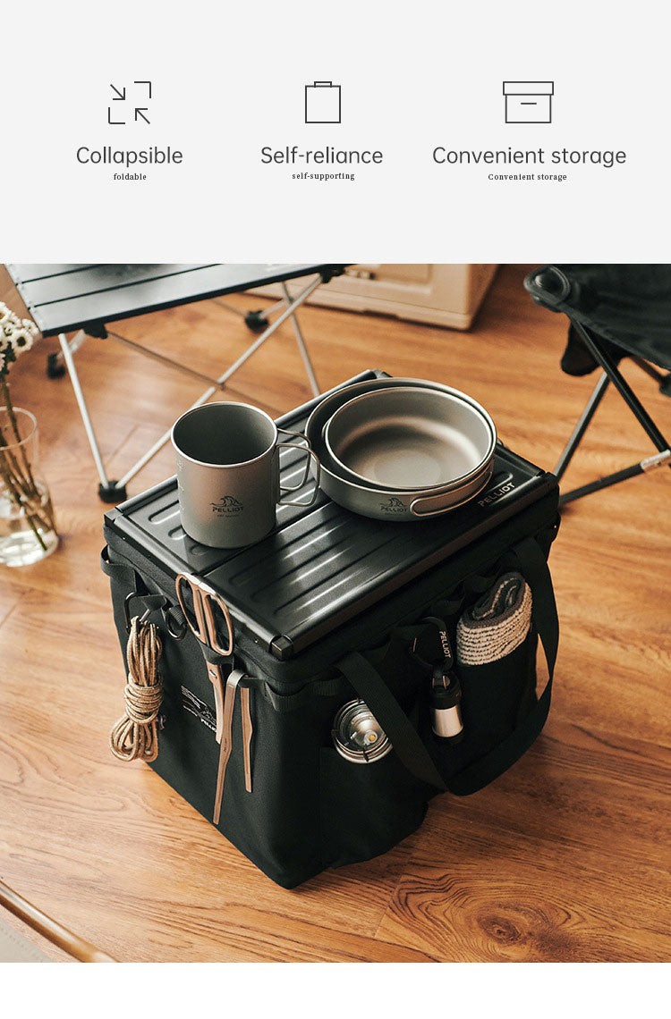 Outdoor Camping Tragbare Faltbare Aufbewahrungstasche Ausrüstung Zelt Camping Besteck Quadratische Organizer Box