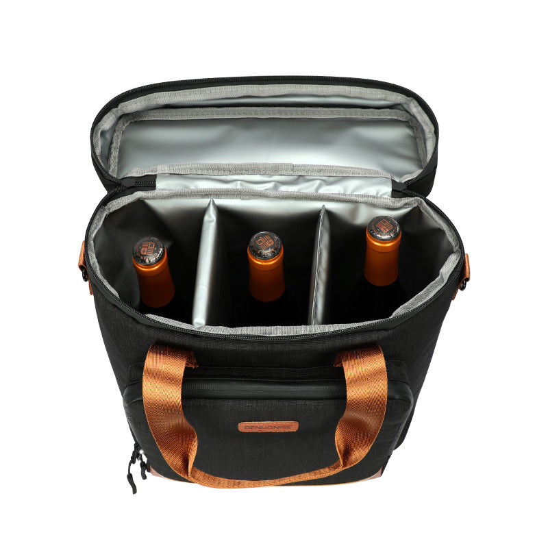 Verdickte wasserdichte und kollisionsbeständige Rotweintasche, um Wein kalt und kühl zu halten tragbare Eisbeutel-Isoliertasche - GYLDNE GRÆNSE Gourmet Online Shop