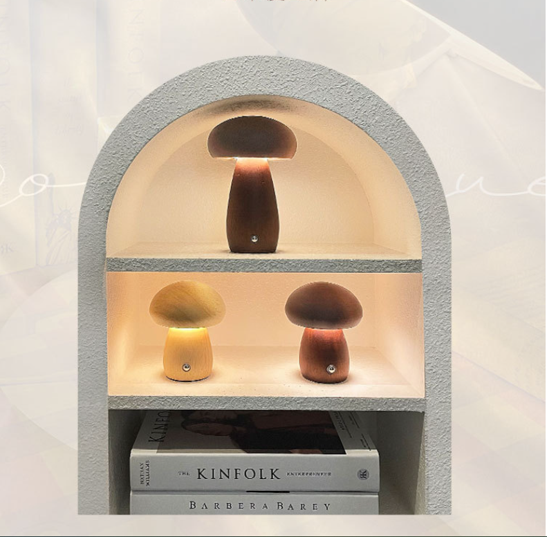 Pilzlampe, LED-Lade-Nachtlicht, kreative Schreibtischlampe, minimalistischer Touch-Schalter im Schlafzimmer, Umgebungslicht, Geschenk - GYLDNE GRÆNSE Gourmet Online Shop