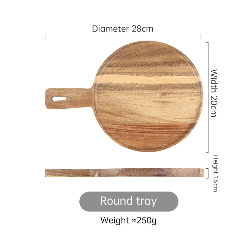 Akazienholz Pizzateller Küche Geschirr Holz Steak Sushi Barbecue Brottablett Geschirr Westliche Gerichte - GYLDNE GRÆNSE Gourmet Online Shop
