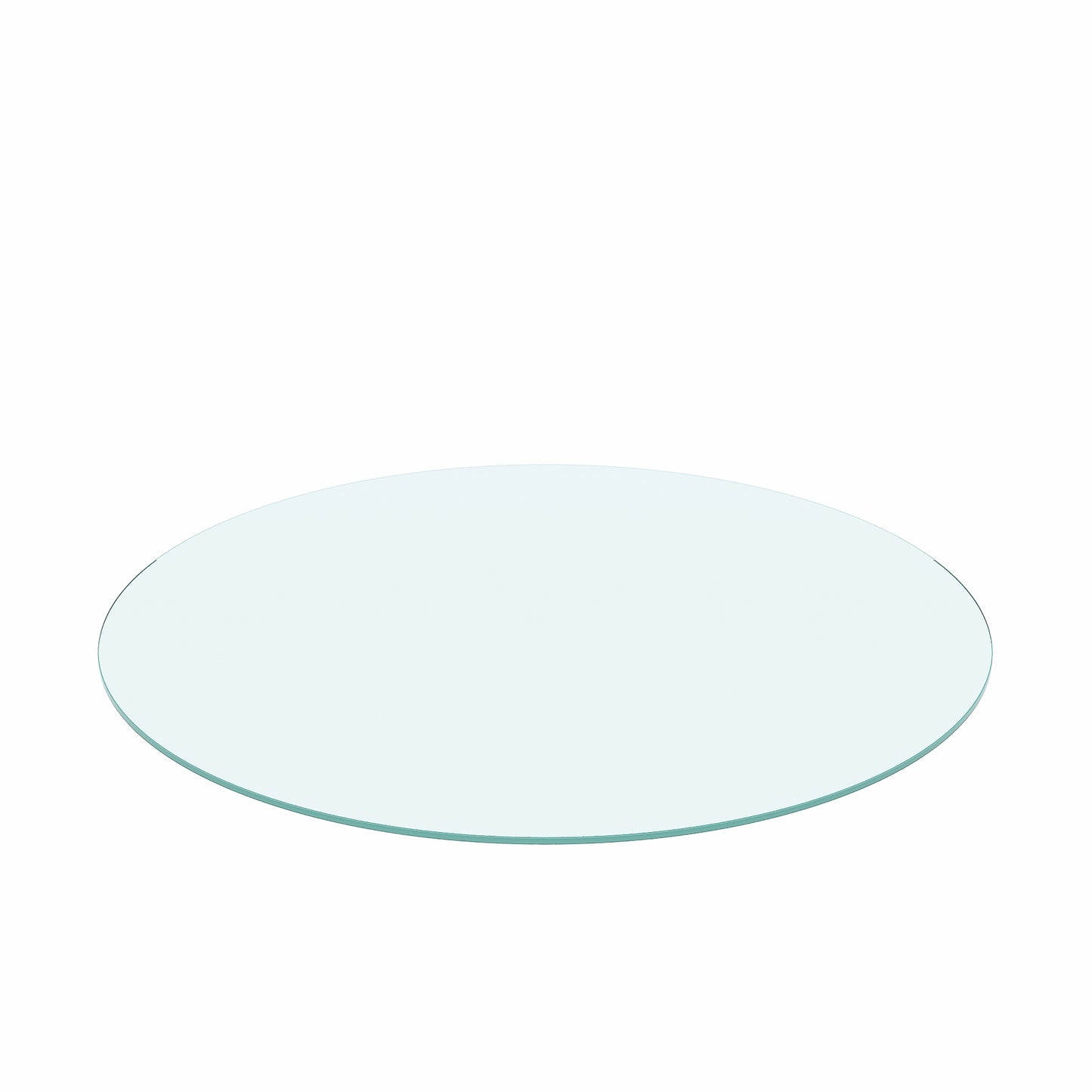 36" Zoll runde Tischplatte aus gehärtetem Glas Klarglas 1/4" Zoll dicke, flache polierte Kante - GYLDNE GRÆNSE Gourmet Online Shop