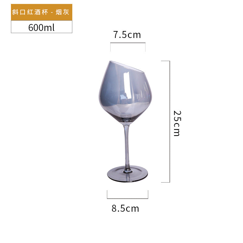 Kreatives Kristallglas Champagnerflöten Galvanisch Bernstein Rauch Grau Weinglas Haushaltskelch Hochzeit Weingläser - GYLDNE GRÆNSE Gourmet Online Shop