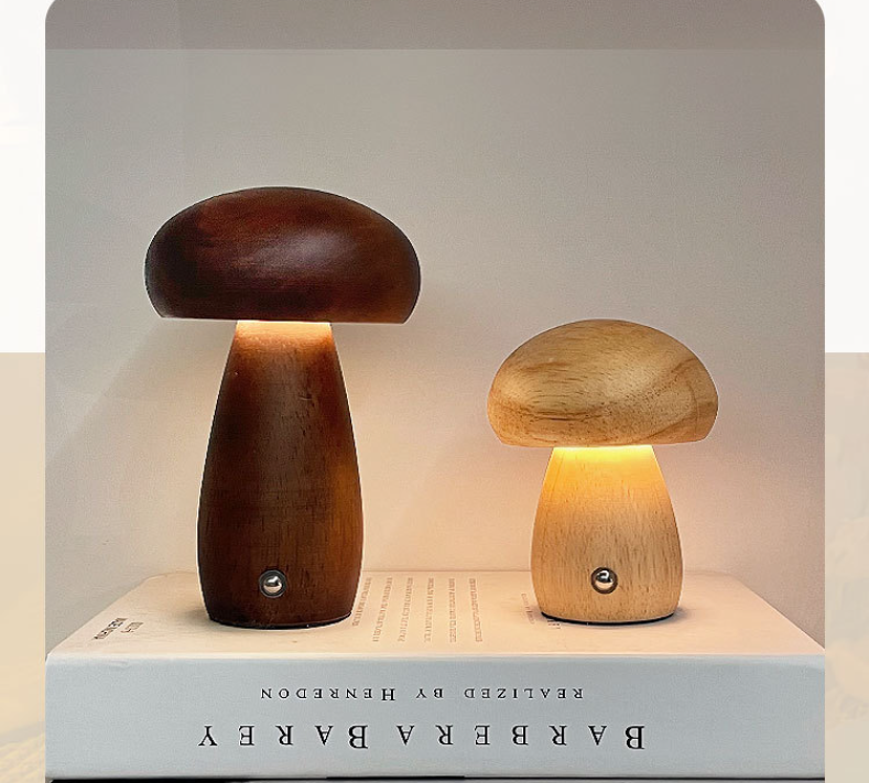 Pilzlampe, LED-Lade-Nachtlicht, kreative Schreibtischlampe, minimalistischer Touch-Schalter im Schlafzimmer, Umgebungslicht, Geschenk - GYLDNE GRÆNSE Gourmet Online Shop