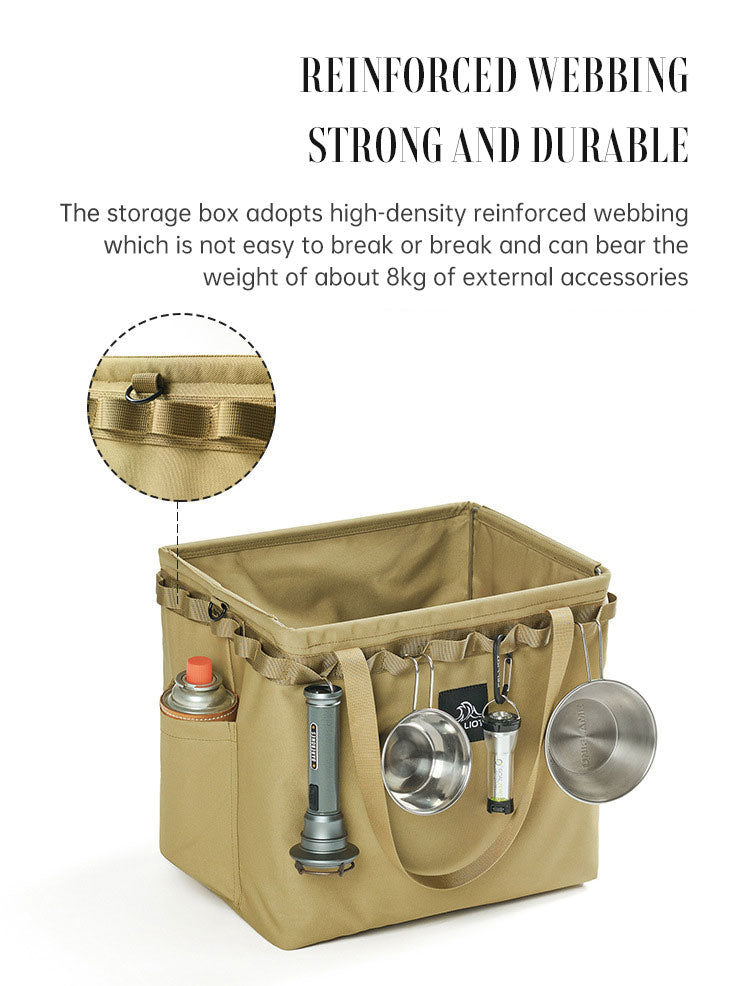 Outdoor Camping Tragbare Faltbare Aufbewahrungstasche Ausrüstung Zelt Camping Besteck Quadratische Organizer Box
