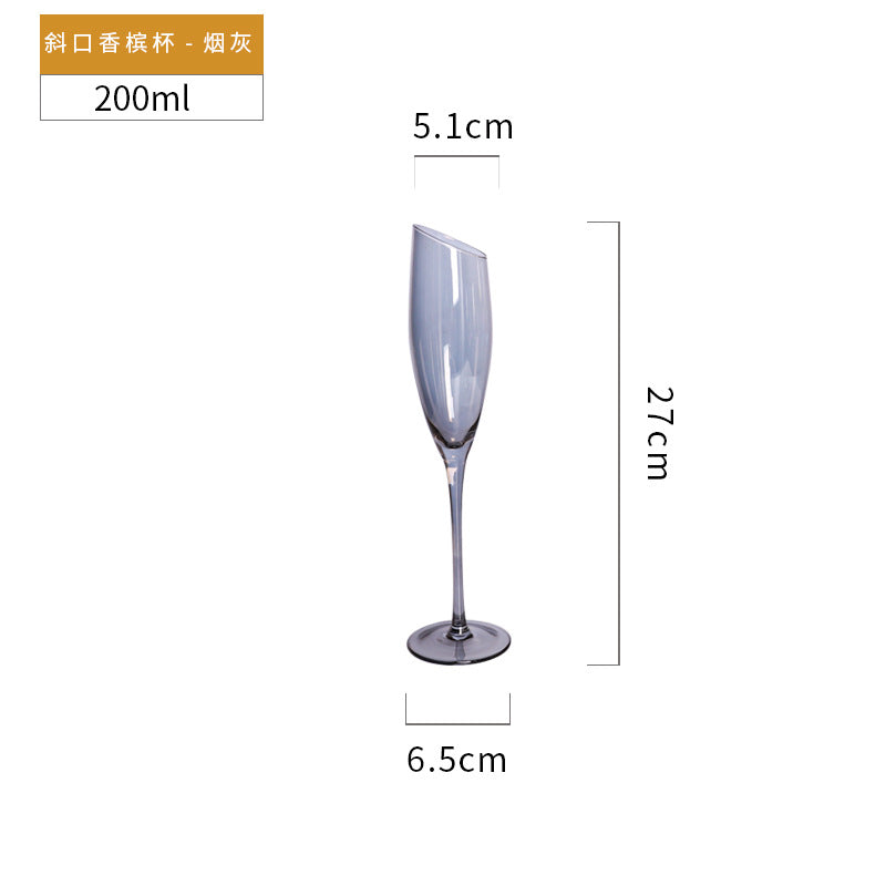 Kreatives Kristallglas Champagnerflöten Galvanisch Bernstein Rauch Grau Weinglas Haushaltskelch Hochzeit Weingläser - GYLDNE GRÆNSE Gourmet Online Shop