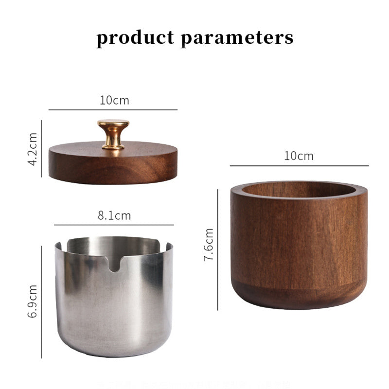 Winddichter Aschenbecher aus Massivholz mit Abdeckung - GYLDNE GRÆNSE Gourmet Online Shop