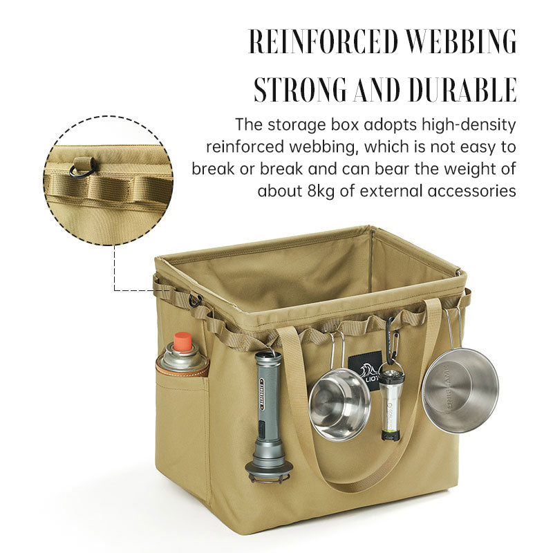 Outdoor Camping Tragbare Faltbare Aufbewahrungstasche Ausrüstung Zelt Camping Besteck Quadratische Organizer Box