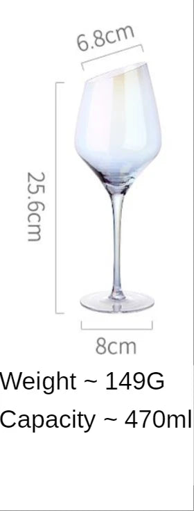 Bunte Weintasse Nordisch Kreativ Hoch Diagonal Regenbogen Kristallglas Bar Startseite Whiskey Wodka Champagnerglas Trinkglas - GYLDNE GRÆNSE Gourmet Online Shop