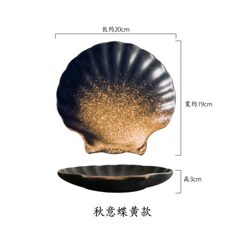 Unregelmäßige Schale Teller Keramik Kimchi Schale Snack Tablett Küchenutensilien Multifunktionsrestaurant Teller Schüssel Haushalt - GYLDNE GRÆNSE Gourmet Online Shop