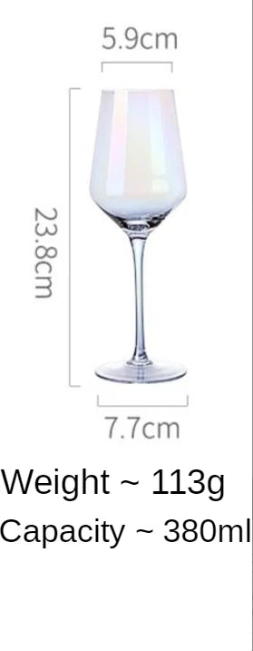 Bunte Weintasse Nordisch Kreativ Hoch Diagonal Regenbogen Kristallglas Bar Startseite Whiskey Wodka Champagnerglas Trinkglas - GYLDNE GRÆNSE Gourmet Online Shop
