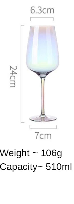 Bunte Weintasse Nordisch Kreativ Hoch Diagonal Regenbogen Kristallglas Bar Startseite Whiskey Wodka Champagnerglas Trinkglas - GYLDNE GRÆNSE Gourmet Online Shop