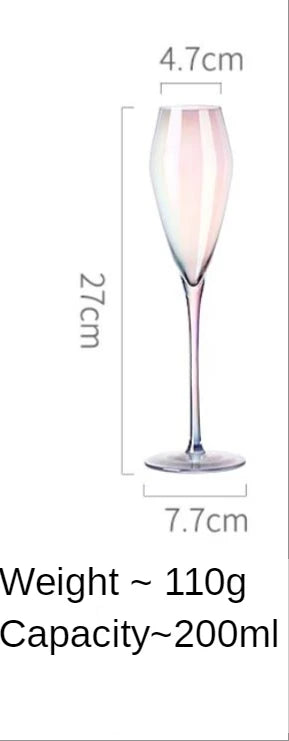 Bunte Weintasse Nordisch Kreativ Hoch Diagonal Regenbogen Kristallglas Bar Startseite Whiskey Wodka Champagnerglas Trinkglas - GYLDNE GRÆNSE Gourmet Online Shop
