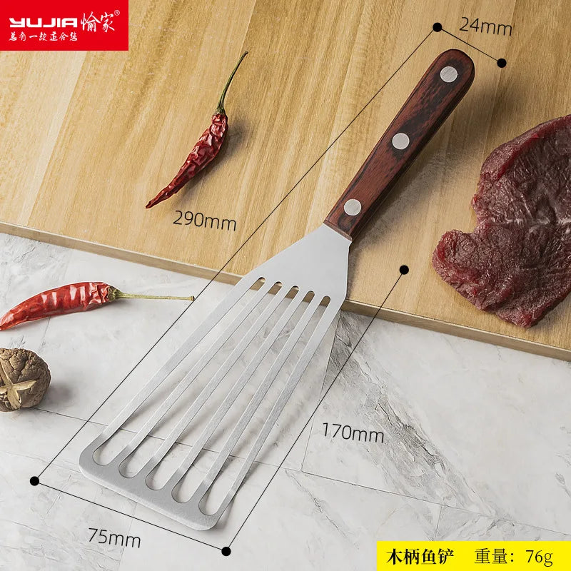 Edelstahl Fischspatel Küche Braten Pfannenwender Steak Pfannenwender Teppanyaki Werkzeug Aal Pfannenwender Mehrzweckpfannenwender - GYLDNE GRÆNSE Gourmet Online Shop