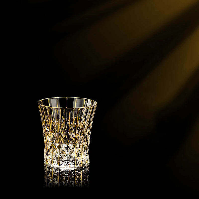 Gold Luxus Wein Glas Wein Champagner Kelch Europäischer Stil Exquisite Haushaltsbar Kristall Whisky Gläser Handgeblasene Tassen - GYLDNE GRÆNSE Gourmet Online Shop