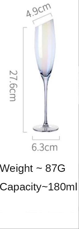 Bunte Weintasse Nordisch Kreativ Hoch Diagonal Regenbogen Kristallglas Bar Startseite Whiskey Wodka Champagnerglas Trinkglas - GYLDNE GRÆNSE Gourmet Online Shop