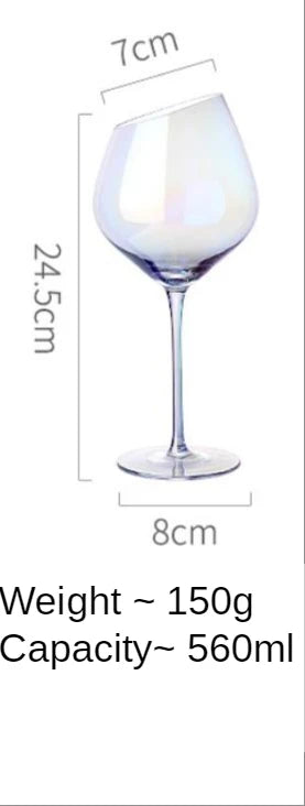 Bunte Weintasse Nordisch Kreativ Hoch Diagonal Regenbogen Kristallglas Bar Startseite Whiskey Wodka Champagnerglas Trinkglas - GYLDNE GRÆNSE Gourmet Online Shop