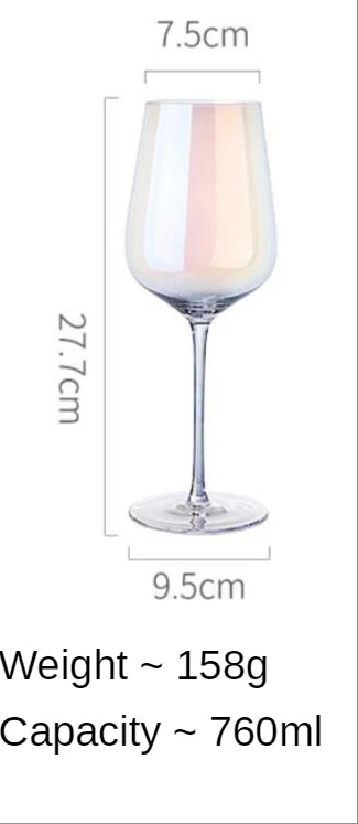 Bunte Weintasse Nordisch Kreativ Hoch Diagonal Regenbogen Kristallglas Bar Startseite Whiskey Wodka Champagnerglas Trinkglas - GYLDNE GRÆNSE Gourmet Online Shop