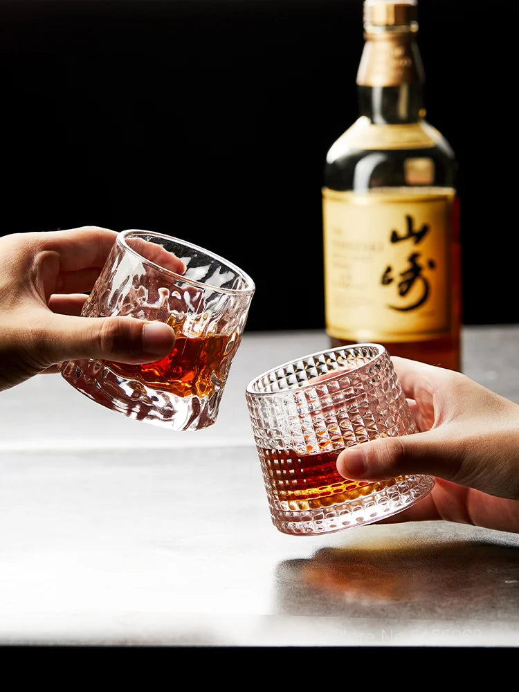 Blüte Französisch Spin Weinglas drehen 360° nicht fallen Whisky Gläser Top Whisky XO Chivas Rock Cup Restaurant Desserts Tumbler - GYLDNE GRÆNSE Gourmet Online Shop