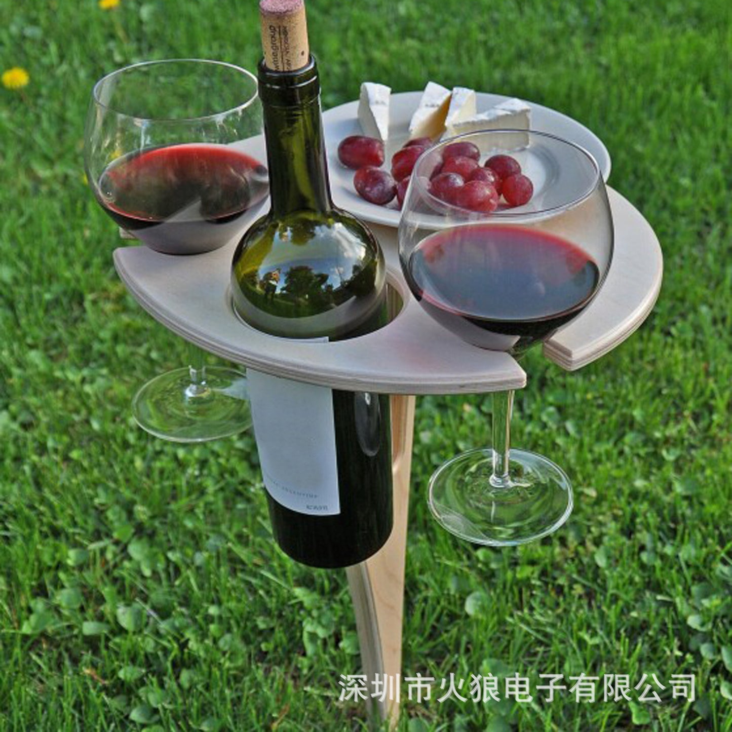 Weintisch im Freien Rasen Strand Klappbares Weinregal Weinregal aus Holz im Freien Tragbarer Weintisch - GYLDNE GRÆNSE Gourmet Online Shop