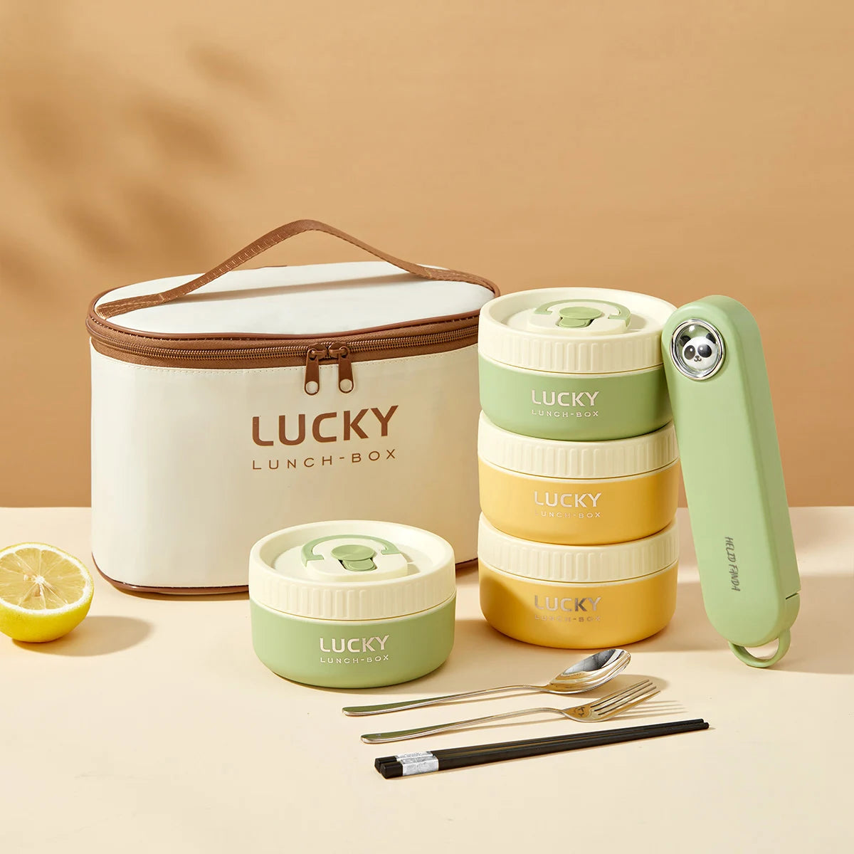 WORTHBUY Tragbare versiegelte thermische Lunchbox für Kinder Stapelbare Mikrowelle 304 Edelstahl Bento Box Isolierter Lebensmittelbehälter - GYLDNE GRÆNSE Gourmet Online Shop
