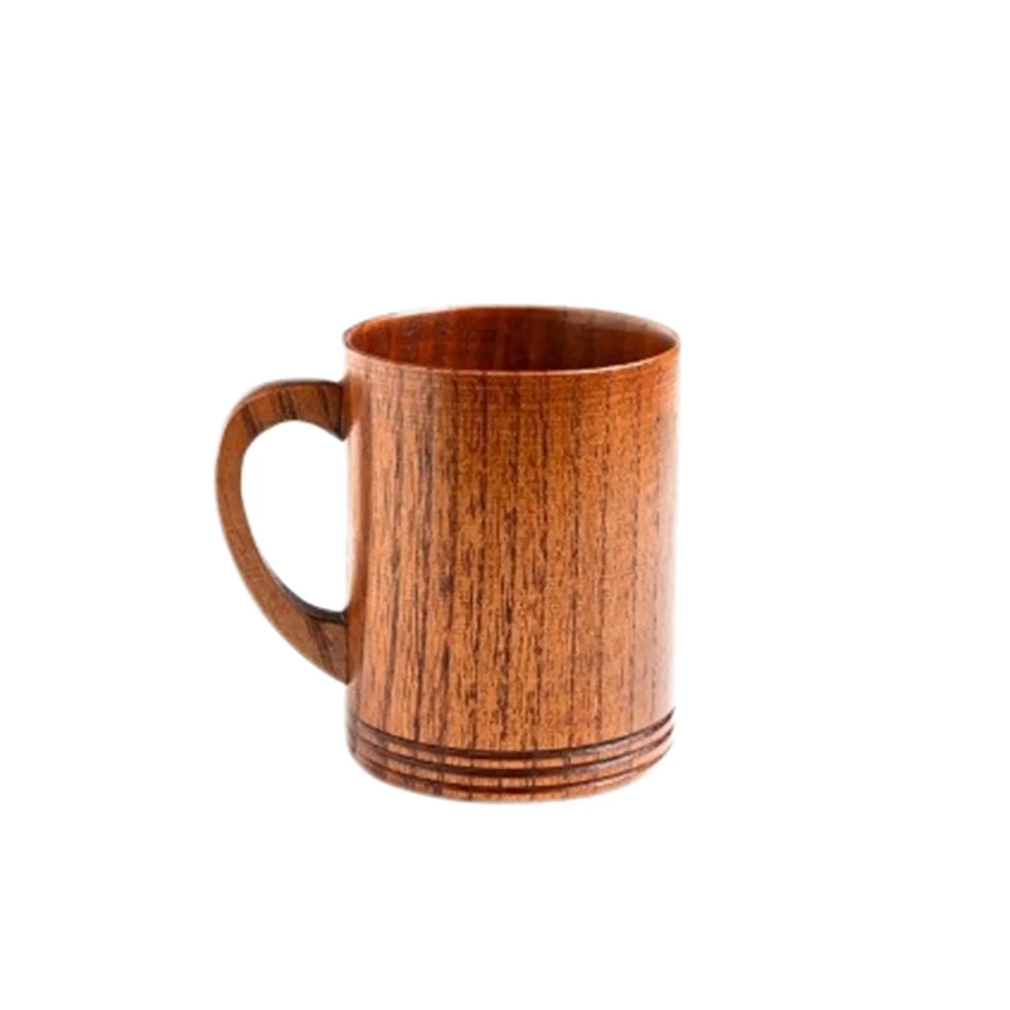 Hölzerne große Bauchtassen handgemachte Holztassen mit Griff Bier Teebecher Kaffee Milch Wassertasse Küche Bar Trinkgeschirr Geschenke - GYLDNE GRÆNSE Gourmet Online Shop