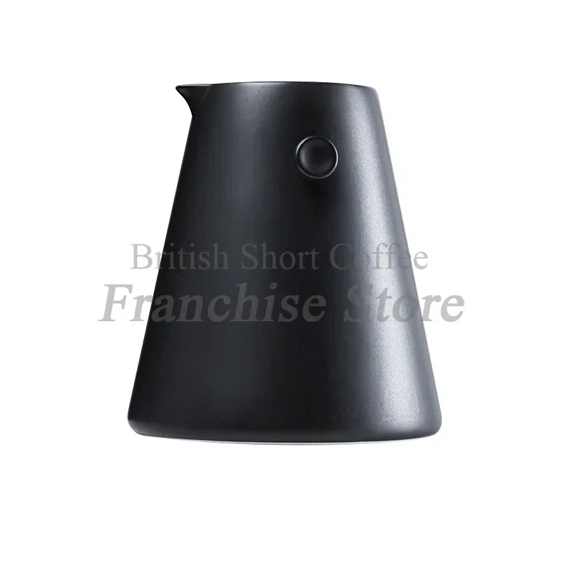 Keramik-Serie Kaffeeserver zum Einschenken von Kaffee und Tee - 600ml/20oz Oval Mikrowellenfest Pyrex Dicker Glaskörper (Schwarz) - GYLDNE GRÆNSE Gourmet Online Shop